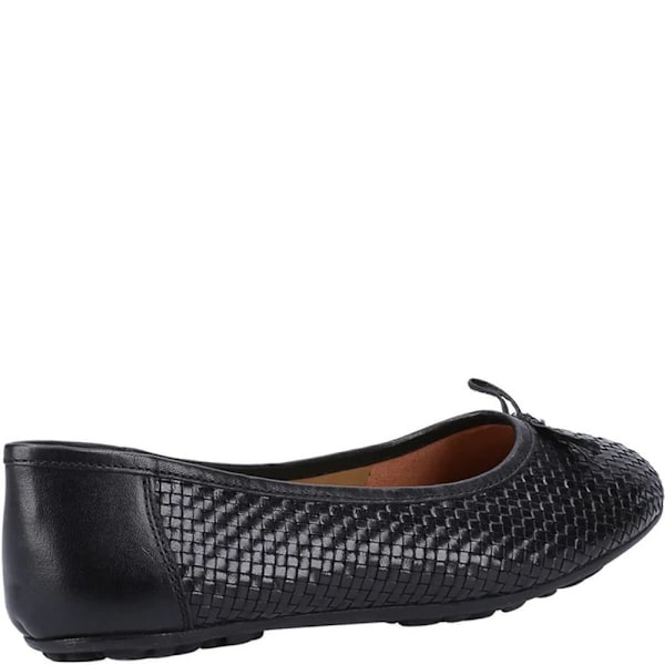 Hush Puppies Ballerinaskor i läder för damer, 4 UK, svart Black 4 UK