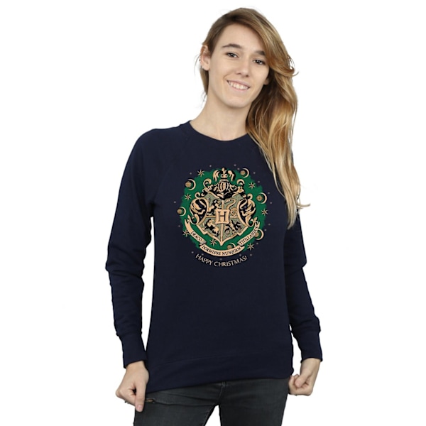 Harry Potter Dam/Damjul Julkrans Sweatshirt S Marinblå B Navy Blue S