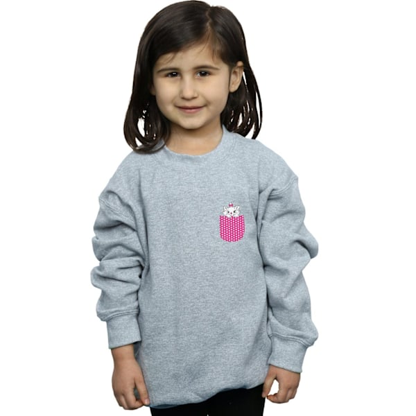 Disney Girls Aristocats Marie Brösttröja 5-6 År Sport Sports Grey 5-6 Years