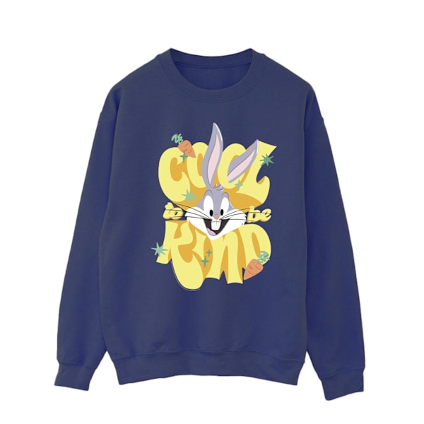 Looney Tunes Mens Bugs Cool To Be Kind Sweatshirt M Marinblå Navy Blue M