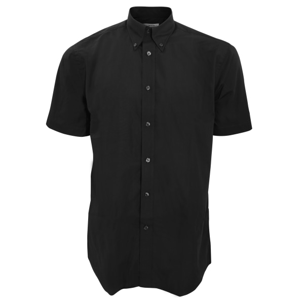 Kustom Kit herr Workforce kortärmad skjorta / herr arbetskläder Black 2XL