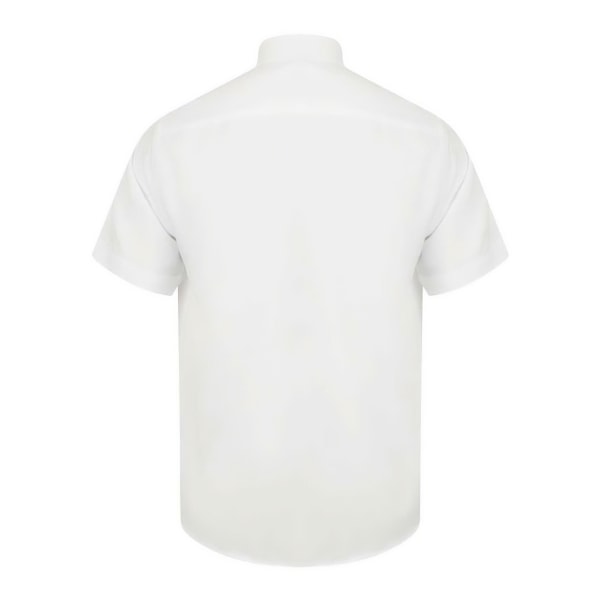Henbury herr kortärmad skjorta M vit White M