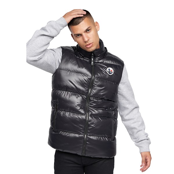 Born Rich Mens Henrico Hooded Gilet L Black Black L