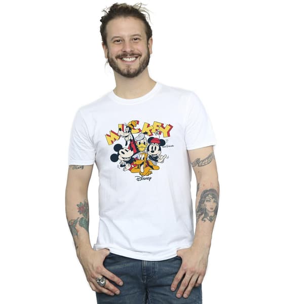 Disney Herr Mickey Mouse Group T-shirt L Vit White L