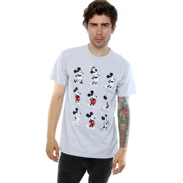 Disney Herr Mickey Mouse Evolution T-shirt XXL Heather Grey Heather Grey XXL