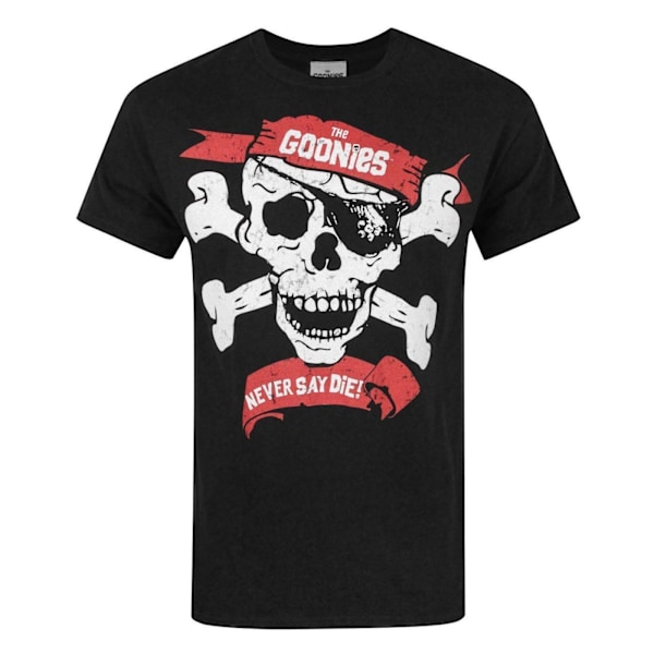 Goonies Mens Never Say Die T-Shirt S Svart Black S