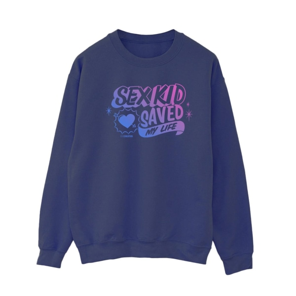Netflix Sexualundervisning för kvinnor/damer Sex Kid Blend Sweatshirt XL Navy Blue XL