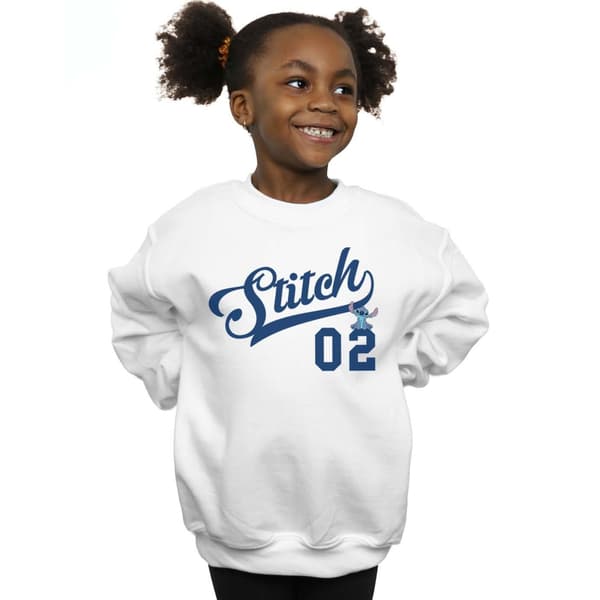 Disney Flickor Lilo och Stitch Atletisk Tröja 9-11 År Vit White 9-11 Years