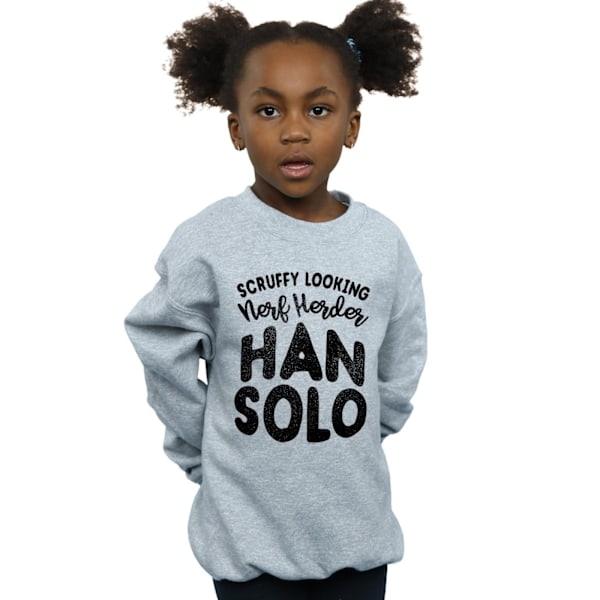 Star Wars Girls Han Solo Legends Tribute Sweatshirt 7-8 år S Sports Grey 7-8 Years