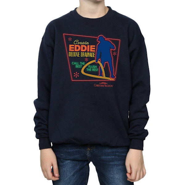 National Lampoon´s Christmas Vacation Boys Cousin Eddie Sweatshirt Navy Blue 12-13 Years