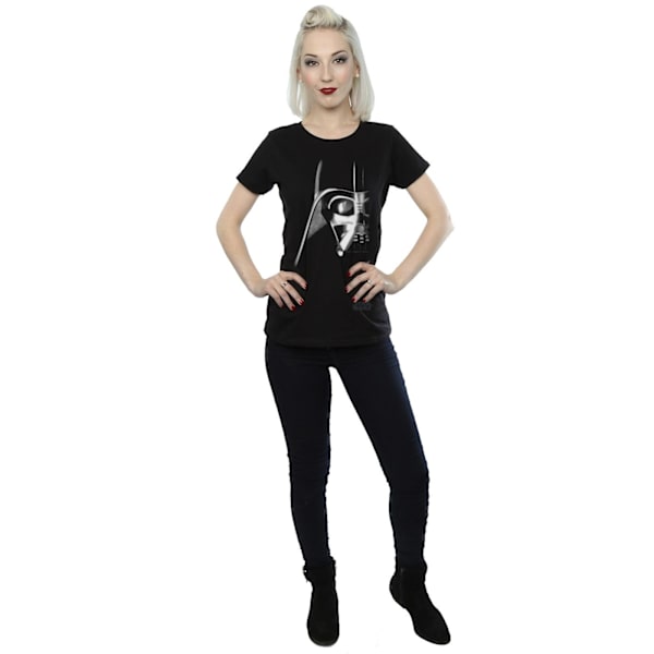 Star Wars Dam Darth Vader Ansikte Bomull T-shirt XS Svart Black XS