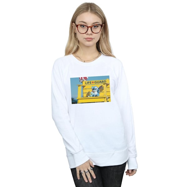 Disney Dam/Kvinnor Lilo Och Stitch Livräddare Sweatshirt L Vit White L