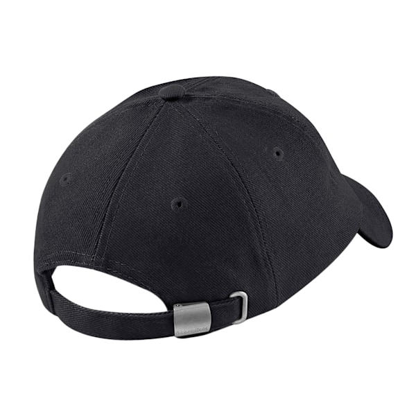 Beechfield Unisex Lågprofilerad Tung Borstad Bomulls Basebollkeps Black One Size
