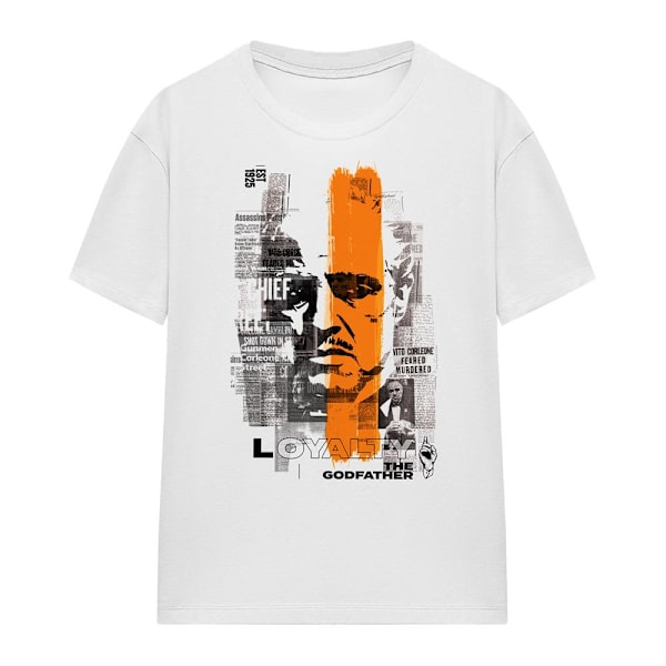 The Godfather Unisex Vuxen Don Vito Corleone Tidningsremsa T-shirt White XXL