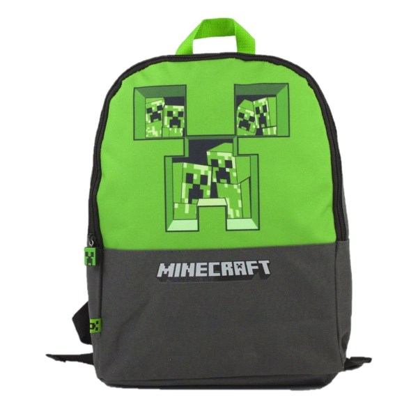 Minecraft Pixel Creeper Backpack One Size Grå/Grön Grey/Green One Size