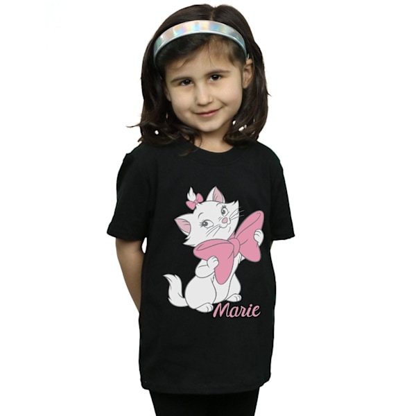 Disney Girls Aristocats Marie Bow Bomull T-shirt 3-4 år Svart Black 3-4 Years