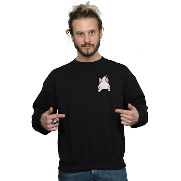 Disney Herr Aristocats Marie Baksida Brösttryck Sweatshirt 4 Black 4XL