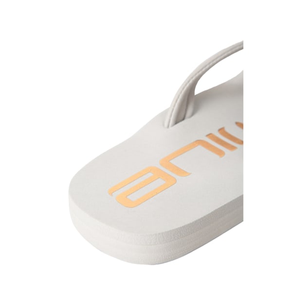 Animal Dam/Kvinna Logo Återvunnen Flip Flops 6 UK Grå/Guld Grey/Gold 6 UK