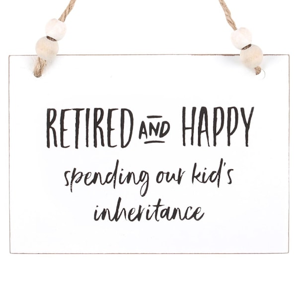 Något Annorlunda Pensionerad Och Glad Hängande Skylt En Storlek Vit White/Black One Size