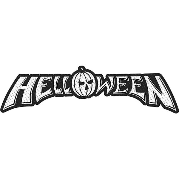 Helloween Logo Vävda Utstansade Patch En Storlek Vit/Svart White/Black One Size