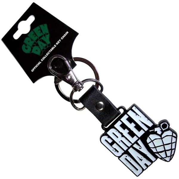 Green Day Stackad Logotyp Nyckelring En Storlek Svart/Vit Black/White One Size