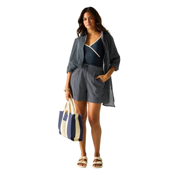 Regatta Dam Sabelle Vertikala Randiga Fritidsshorts 18 Navy/White 18 UK