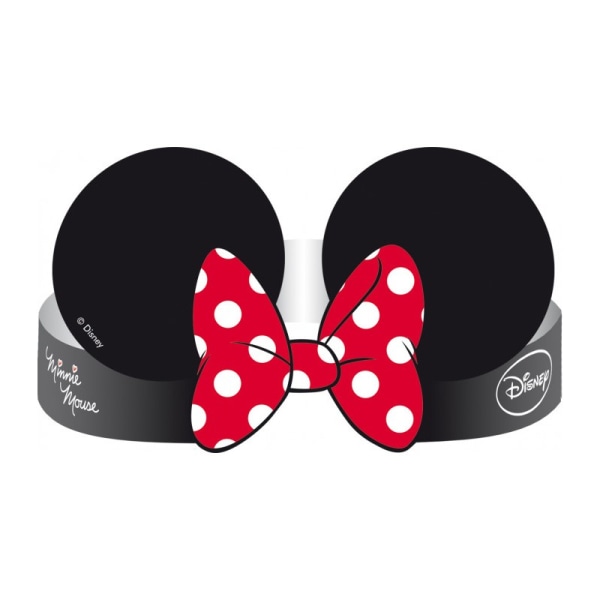 Disney Minnie Mouse Ears Pannband (pack med 6) One Size Black/Re Black/Red One Size