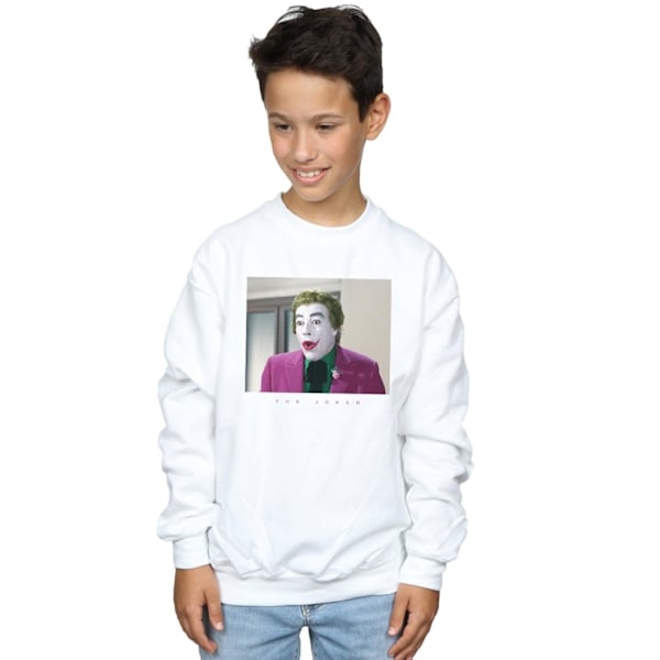 DC Comics Boys Batman TV-serie Joker Foto Sweatshirt 9-11 White 9-11 Years