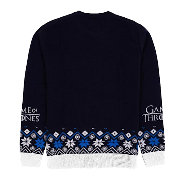Game Of Thrones Unisex Vuxen Stark Stickad Jultröja S B Blue/White S