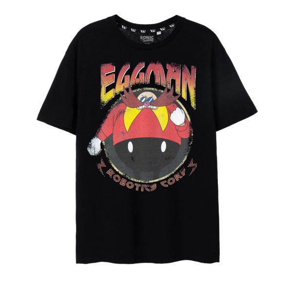 Sonic The Hedgehog Mens Doctor Eggman kortärmad T-shirt XXL Black XXL