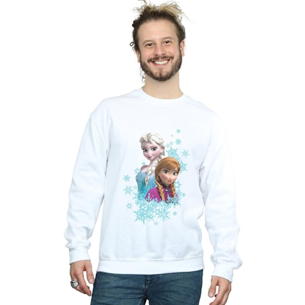 Disney Herr Frozen Elsa Och Anna Systrar Sweatshirt 5XL Vit White 5XL