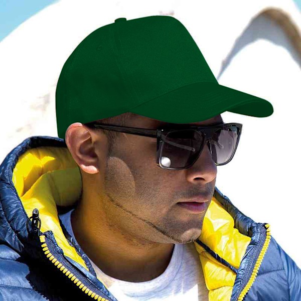 Result Unisex Core Boston 5 Panel Printers Baseball Cap One Size Bottle Green One Size