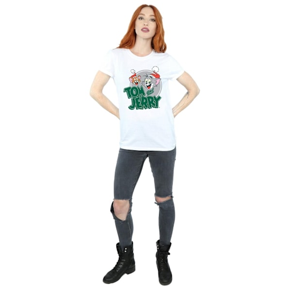 Tom And Jerry Dam/Damer Julhälsningar Bomull Pojkvän White XXL