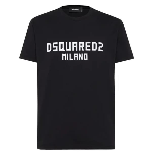 DSquared2 Herr Milano Bomulls T-shirt L Svart Black L