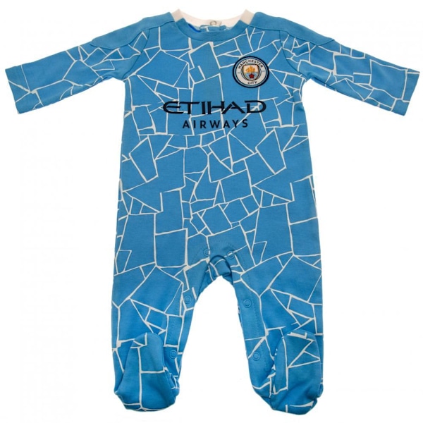 Manchester City FC Baby Sleepsuit 9-12 månader Blå Blue 9-12 Months