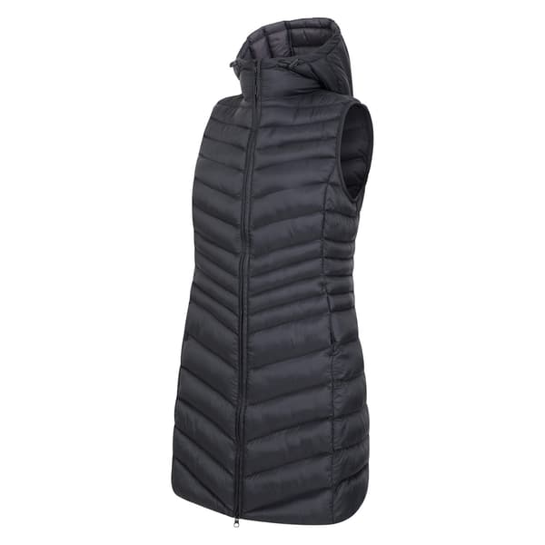 Mountain Warehouse Florence Vadderad Lång Gilet Dam 10 Black 10 UK