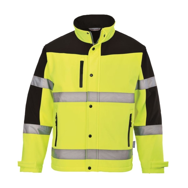 Portwest Mens Contrast Softshell Hi-Vis Coat XL Gul/Svart Yellow/Black XL