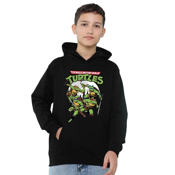 TMNT Barn/Ungdom Midnight Group Pullover Hoodie 9-11 År A Athletic Heather 9-11 Years
