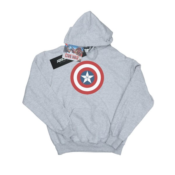 Marvel Mens Captain America Civil War Shield Hoodie XL Sports G Sports Grey XL