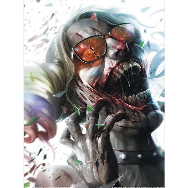 DC Comics Zombie Harley Quinn Print 40cm x 30cm Multifärgad Multicoloured 40cm x 30cm