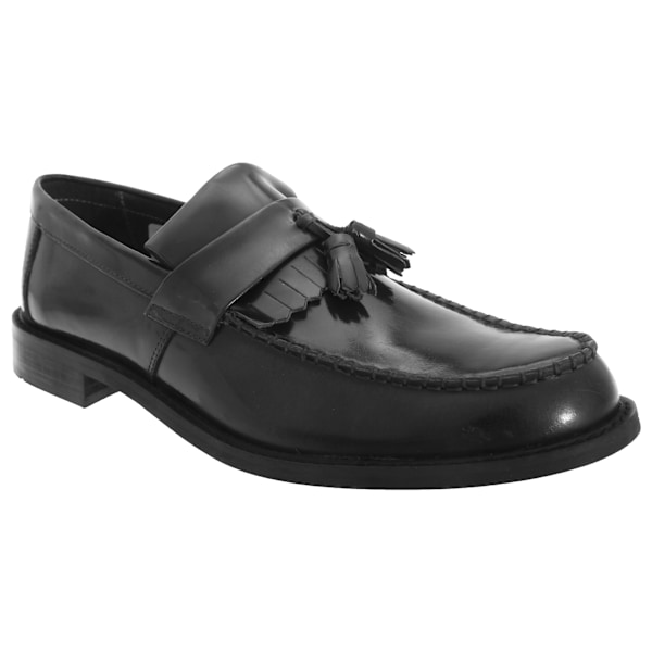 Roamers herr Toggle Saddle Hi-Shine läderloafers 11 UK svart Black 11 UK