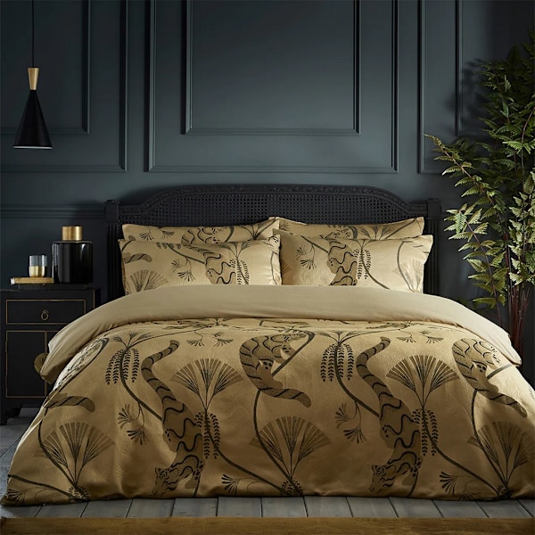 Paoletti Moondusk Exotic Jacquard Animals Påslakanset Dubbel Gold Double