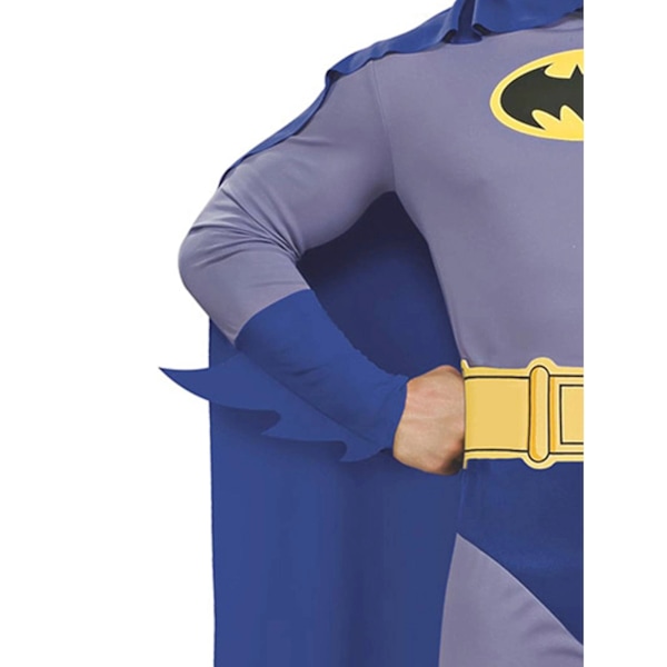 Batman Herrkostym med Logotyp Storlek S Blå/Grå Blue/Grey S