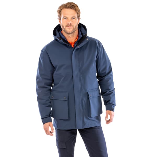 Result Recycled Herr 3 i 1 Ripstop Vadderad Jacka XXL Marinblå Navy XXL