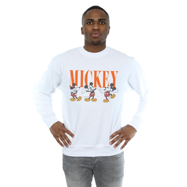 Disney Herr Mickey Mouse Poses Sweatshirt 4XL Vit White 4XL