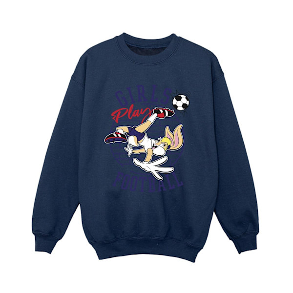 Looney Tunes Boys Lola Bunny Girls Play Football Sweatshirt 7-8 Navy Blue 7-8 Years