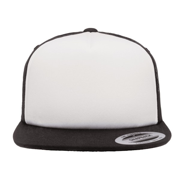 Flexfit By Yupoong Foam Trucker Cap Med Vit Front En Storlek B Black/White/Black One Size