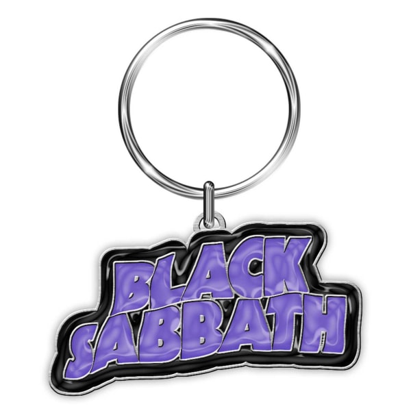 Black Sabbath Logo Emalj Nyckelring One Size Lila/Silver/Svart Purple/Silver/Black One Size