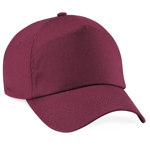 Beechfield Unisex Original 5-Panel Baseballkeps i enfärgad design, One Size Burgundy One Size