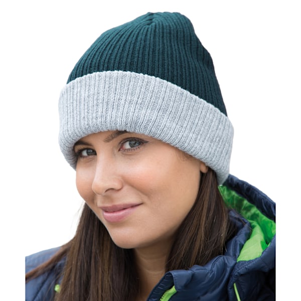 Result Winter Essentials Unisex Vuxen Dubbellagers Mössa En Storlek Marinblå/Grå Navy/Grey One Size
